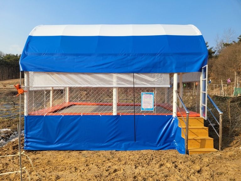 당진 개인주택에 트램펄린 설치하였습니다.