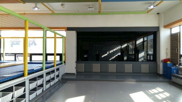 경기도 택권도 학원 암벽, 트렘펄린 설치