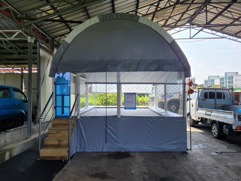 경기도 양주에 트램펄린 설치하였습니다