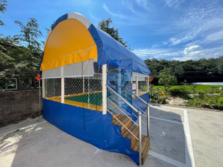 담양기도원에 트램펄린 설치하였습니다.