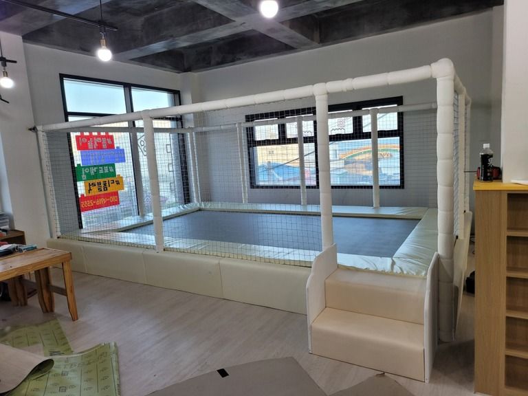 제주도 상상놀이터에 크램펄린 시공완료하였습니다