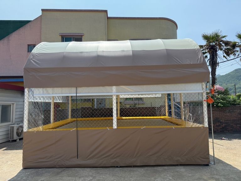 진도교회에 4-5 트램펄린 설치하였습니다.