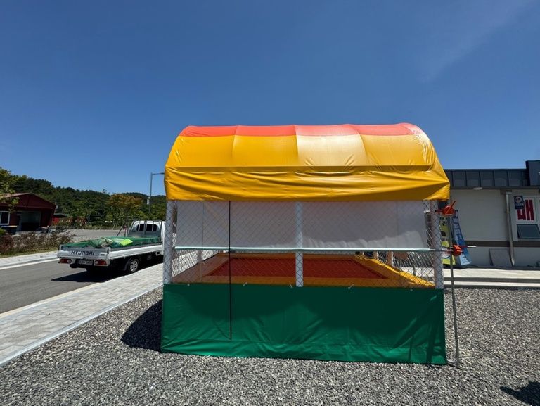 남해 별천지캠핑장에 3-4 트램펄린 설치하였습니다.