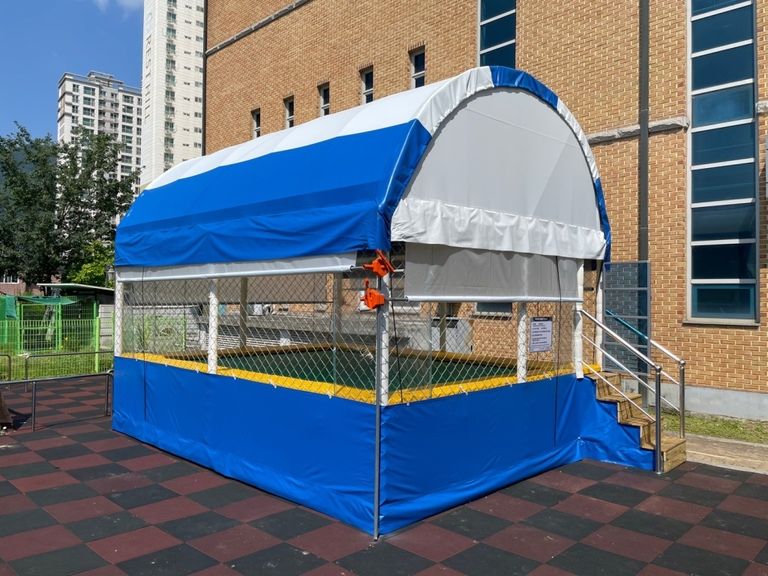 영월 제일교회에 트램펄린 설치하였습니다.