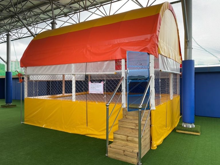 통영시 장애인복지관에 4*5 트램펄린 설치완료하였습니다.