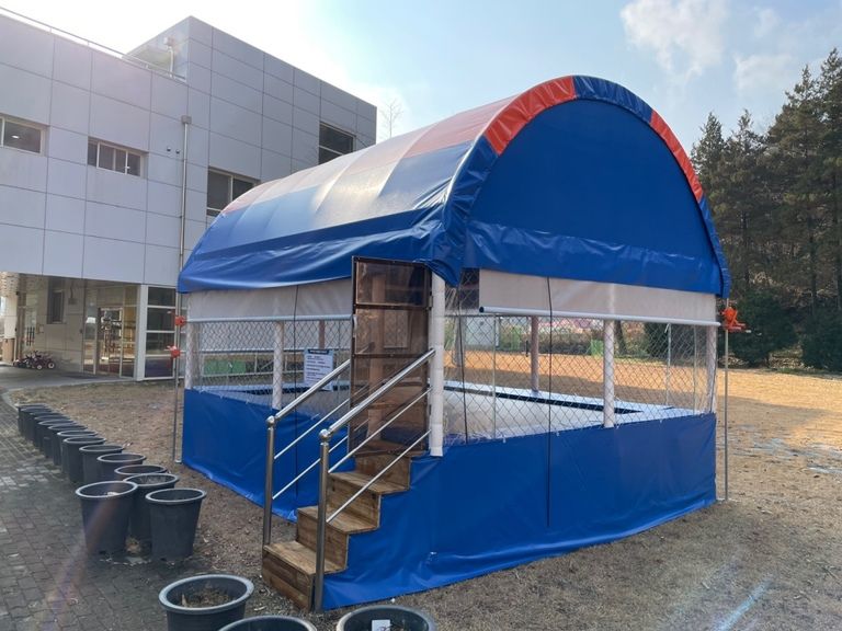 보은 내북초등학교에 트램펄린 설치하였습니다.