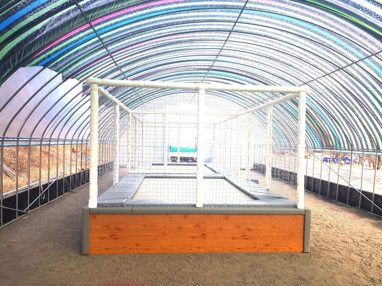 충남 청양 알프스마을 영농조합 법인 트렘폴린 설치 완료