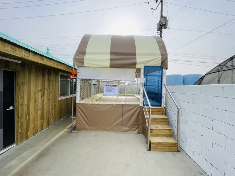 예천 개인집에 4-3  트램펄린 설치하였습니다.