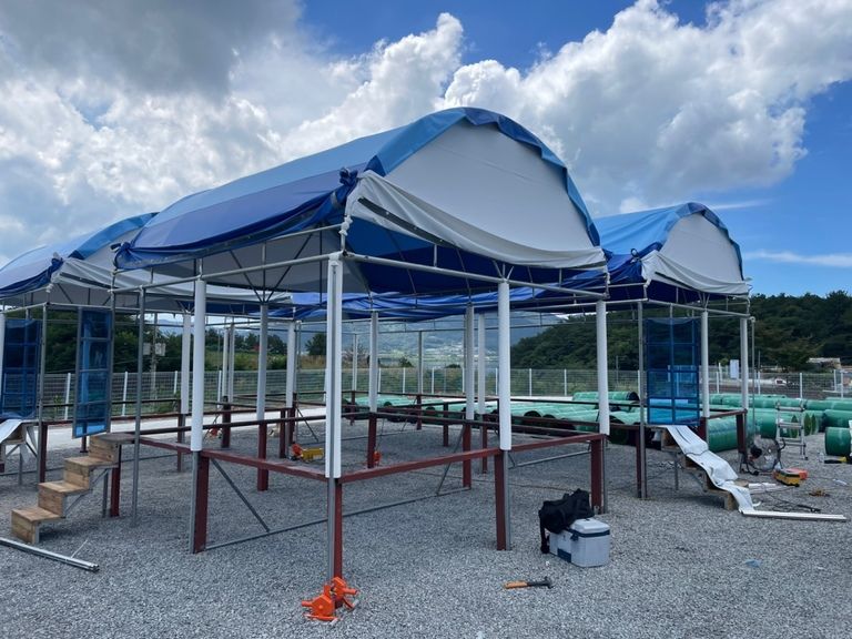 고성 롤리폴리에 트램펄린3대 설치 하였습니다