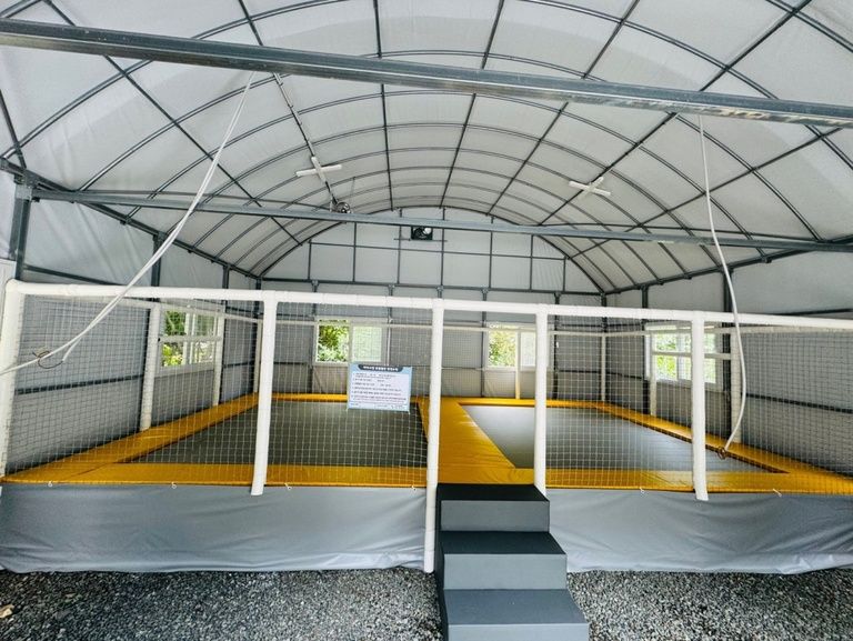 거제도 복골농원 트램펄린 시공하였습니다