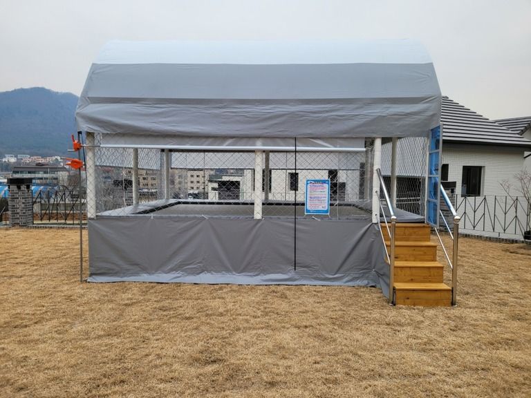 양평 개인주택에 트램펄린설치완료하였습니다.