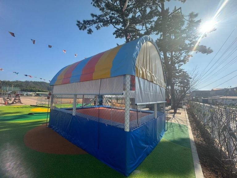 고흥 풍양초등학교에 트램펄린 설치 하였습니다