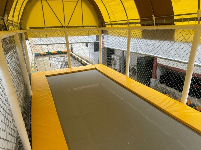 영광 조경 초록 디딤돌 3-6 트램펄린 설치 하였습니다